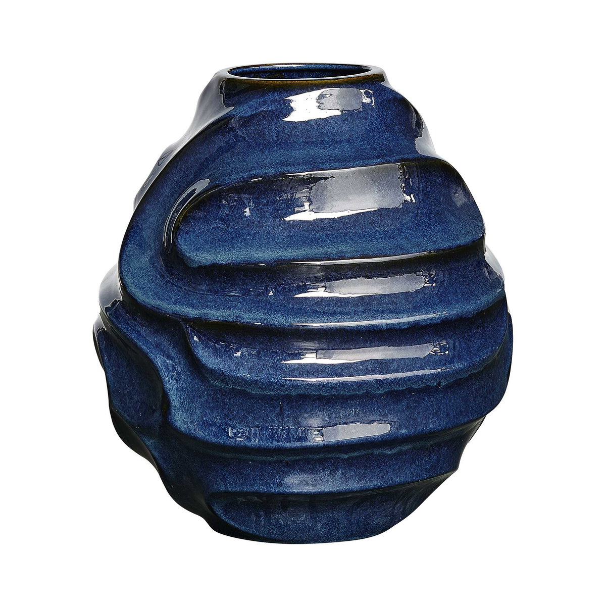 Helix Swirl Blue Outdoor Vase, by Uttermost, 1'2.5" width x 1'4.25" height x 1'2.5" depth View 4