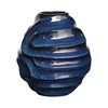 Helix Swirl Blue Outdoor Vase, by Uttermost, 1'2.5" width x 1'4.25" height x 1'2.5" depth thumbnail 4