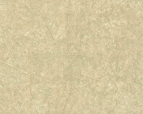 Tossed Leaves Beige Wallpaper