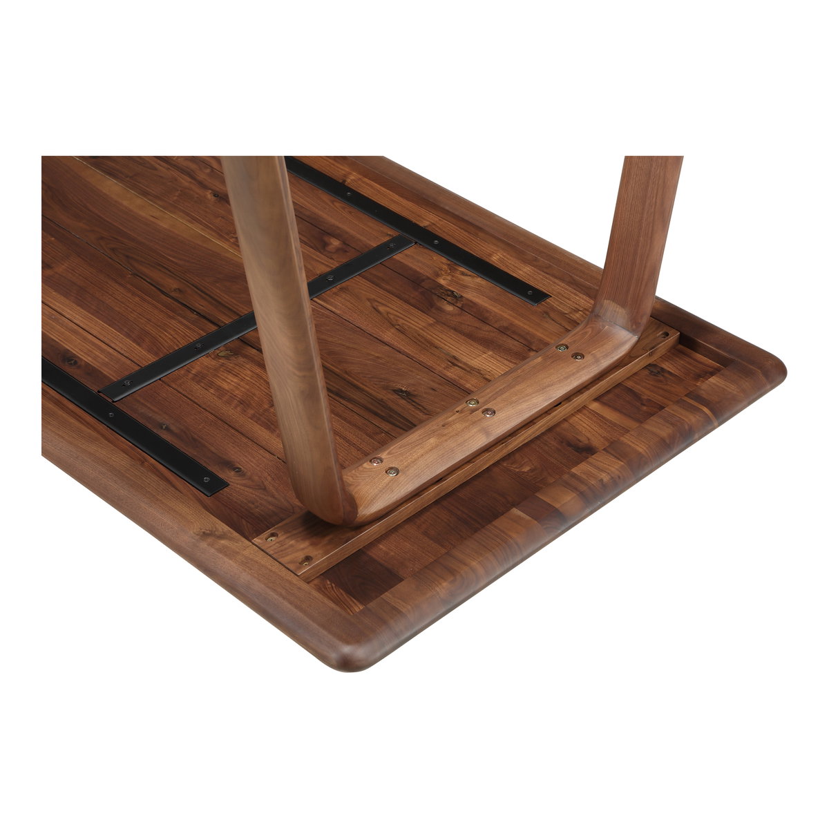 Malibu Dining Table Walnut, by Moe's Home, 88" width x 30" height x 38" depth View 9
