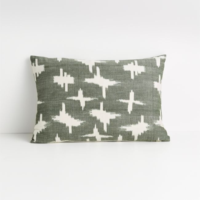 Online Designer Bedroom Sirocco 22"x15" Rifle Green Pillow with Down-Alternative Insert