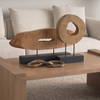 Wesson Light Brown Wood Rectangular Coffee Table, by Mercana, 48" length x 28" width x 16" height thumbnail 3