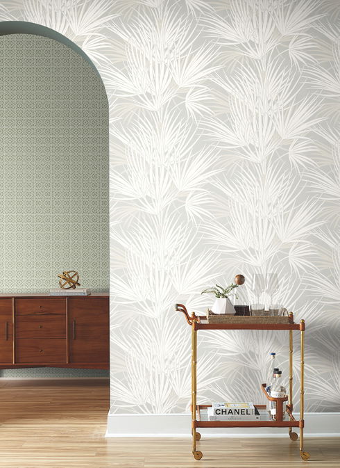 Palmetto Grey Wallpaper