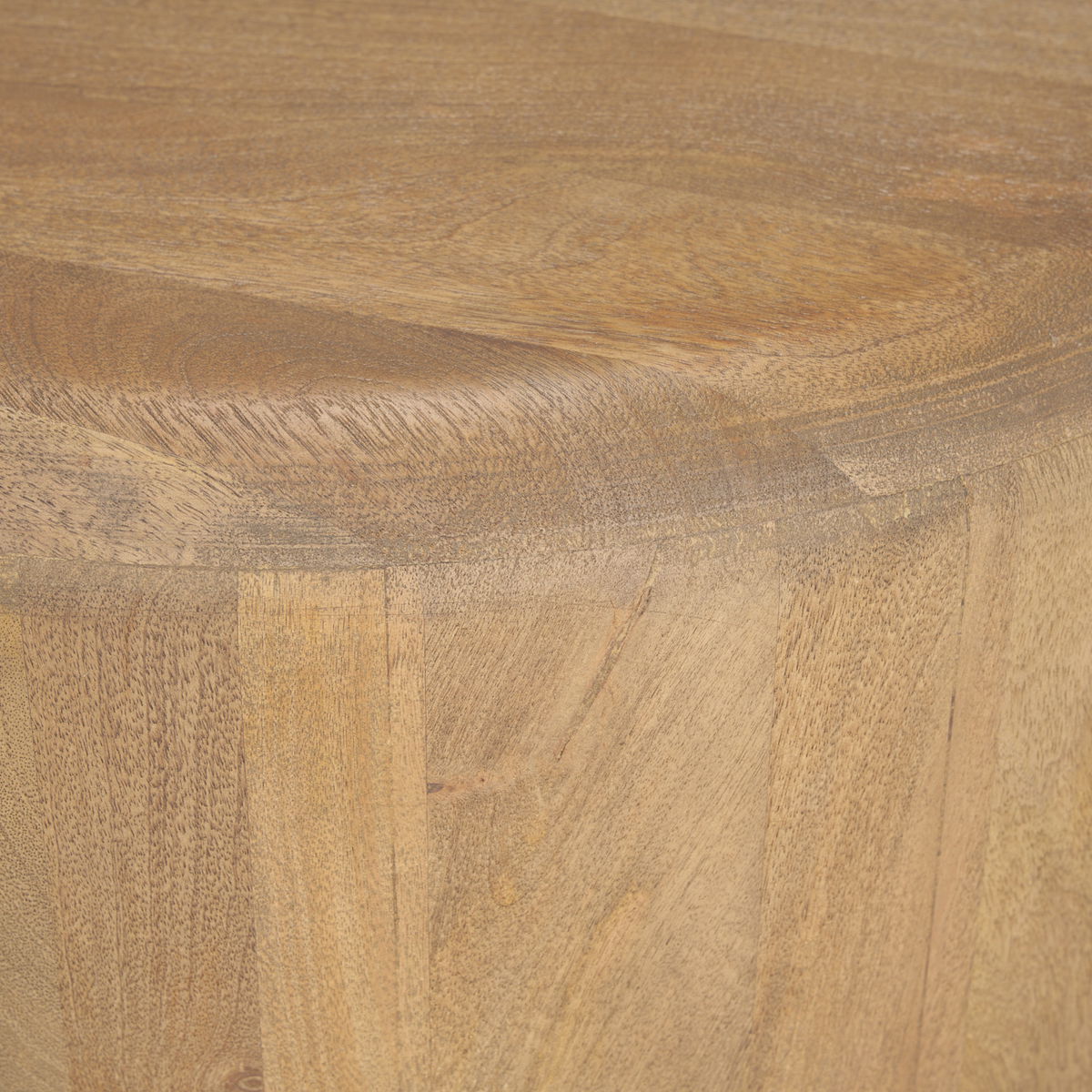 Shima Oval Light Brown Wood with Arched Legs Coffee Table, by Mercana, 48" length x 28" width x 16" height View 9