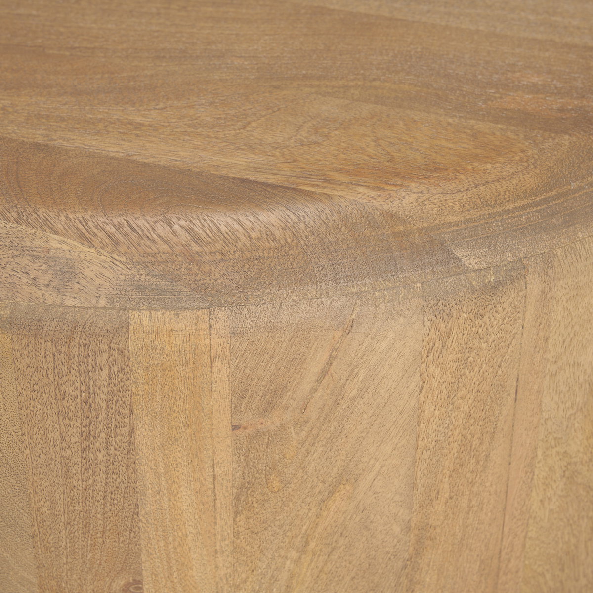 Shima Oval Light Brown Wood with Arched Legs Coffee Table, by Mercana, 48" length x 28" width x 16" height View 9