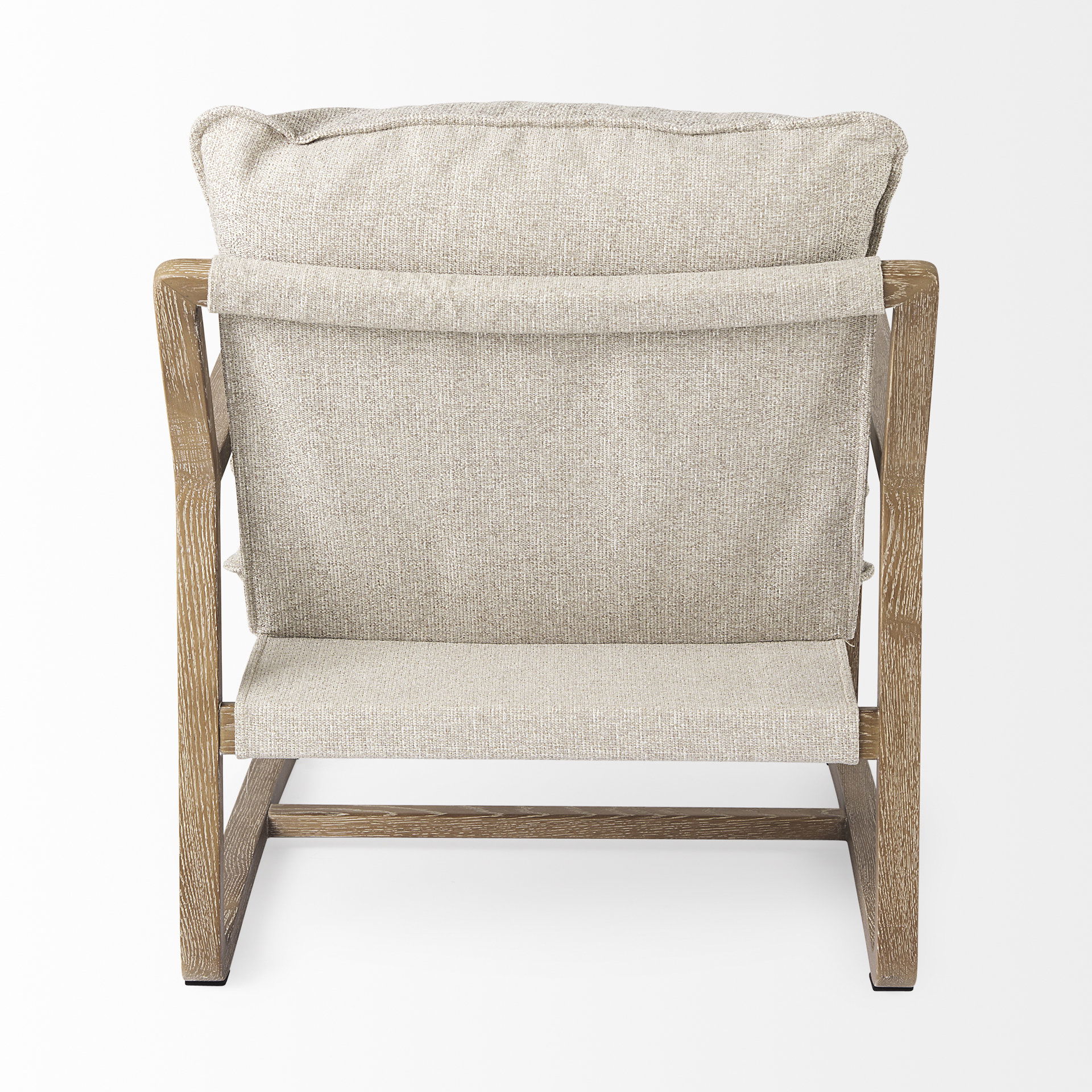 Brayden 28.3L x 34.1W x 35H Light Brown Wood with Beige Fabric Seat Accent Chair large image 