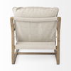 Brayden 28.3L x 34.1W x 35H Light Brown Wood with Beige Fabric Seat Accent Chair thumbnail 8