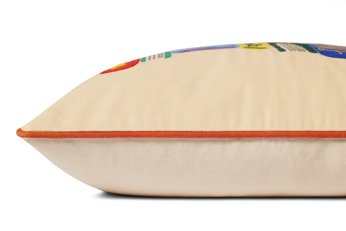 Rifle Paper Co. x Loloi No Name Pillow, Decorative Pillow, 22" length x 22" width View 2