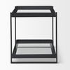 Trey Black Metal with Glass Accent Table thumbnail 5
