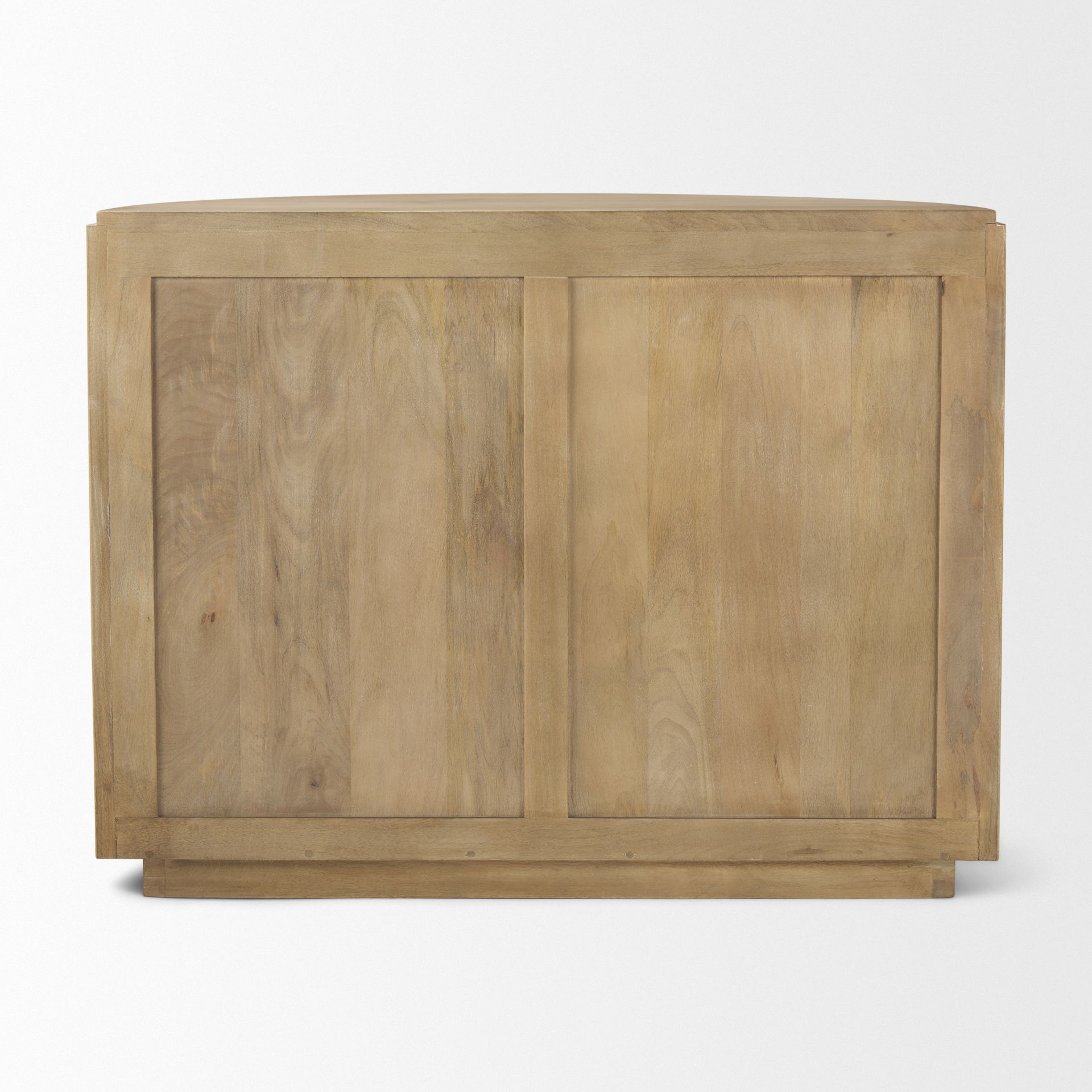 Terra Fluted Light Brown Wood 2-Door Accent Cabinet large image 