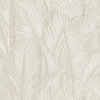 Swaying Fronds Taupe Peel & Stick Wallpaper, by York Wall, 16'6" length x 1'8.5" width x 0.02" depth thumbnail