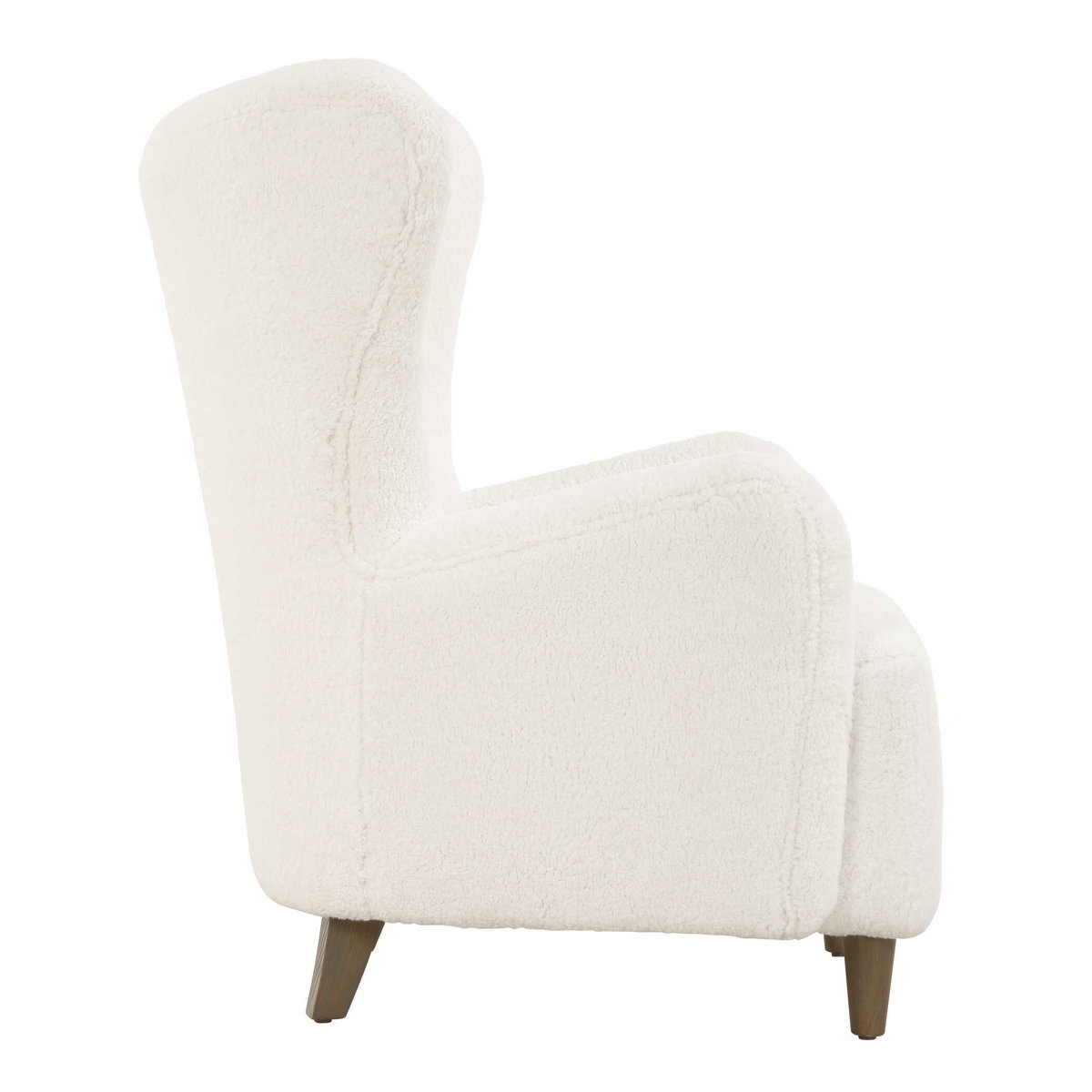 Ingel White Wingback Armchair, Furniture by Uttermost, 33" width x 39.5" height x 34" depth View 5