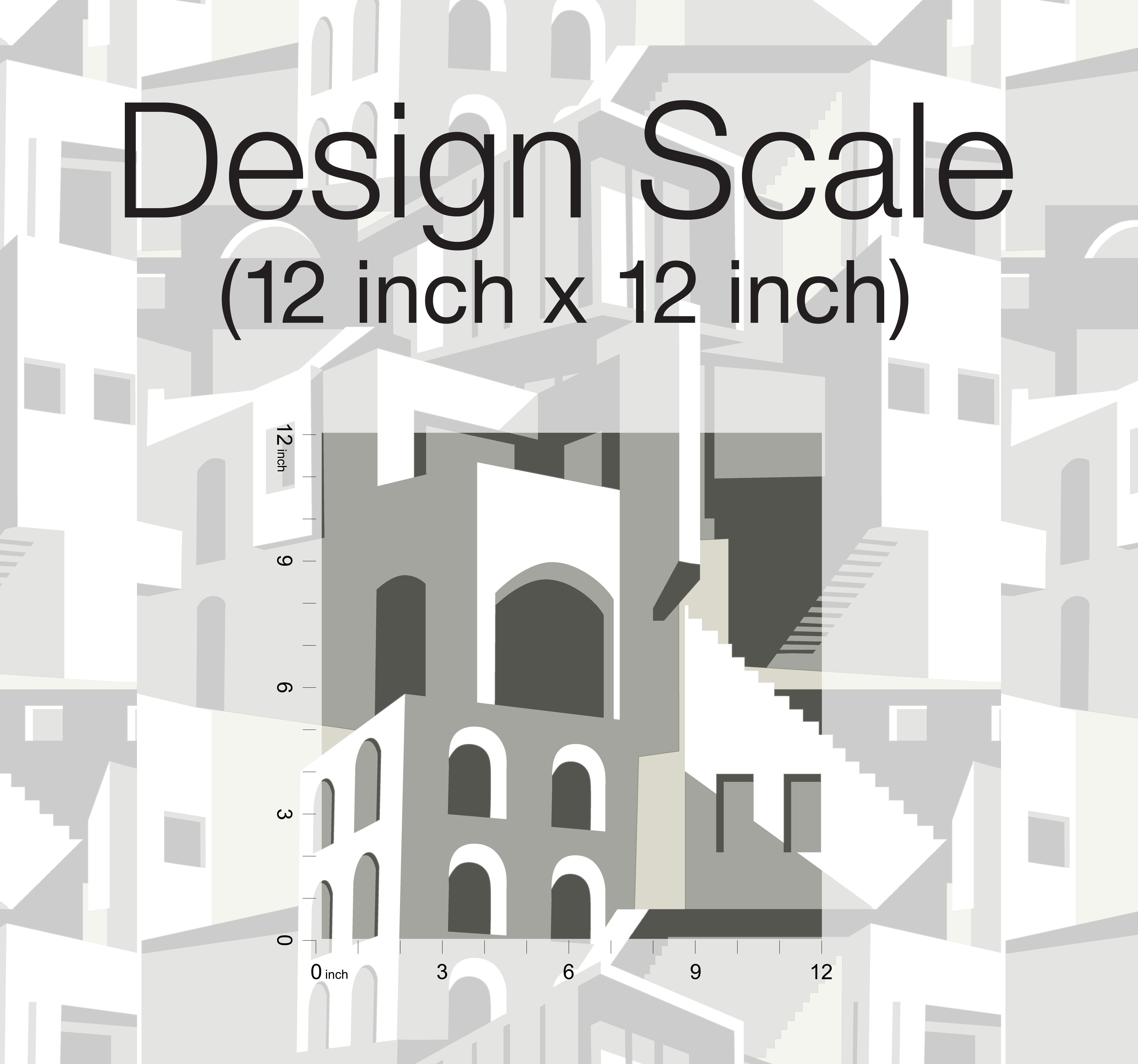 Arch Architectural Grey Peel & Stick Wallpaper large image 
