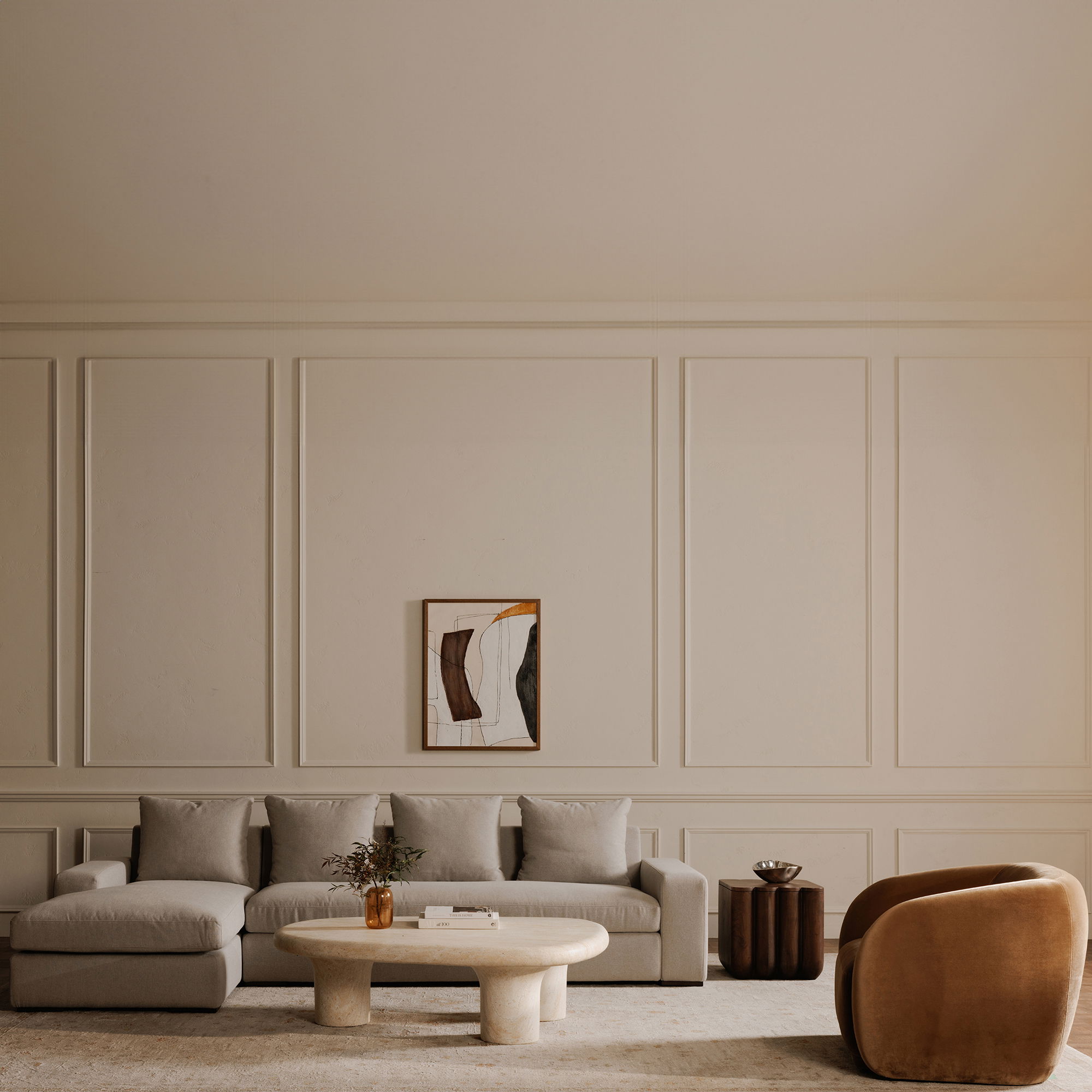 Thomas Right Sectional Grey, Sectional Sofa by Moe's Home, 125" width x 36" height x 41" depth View 8