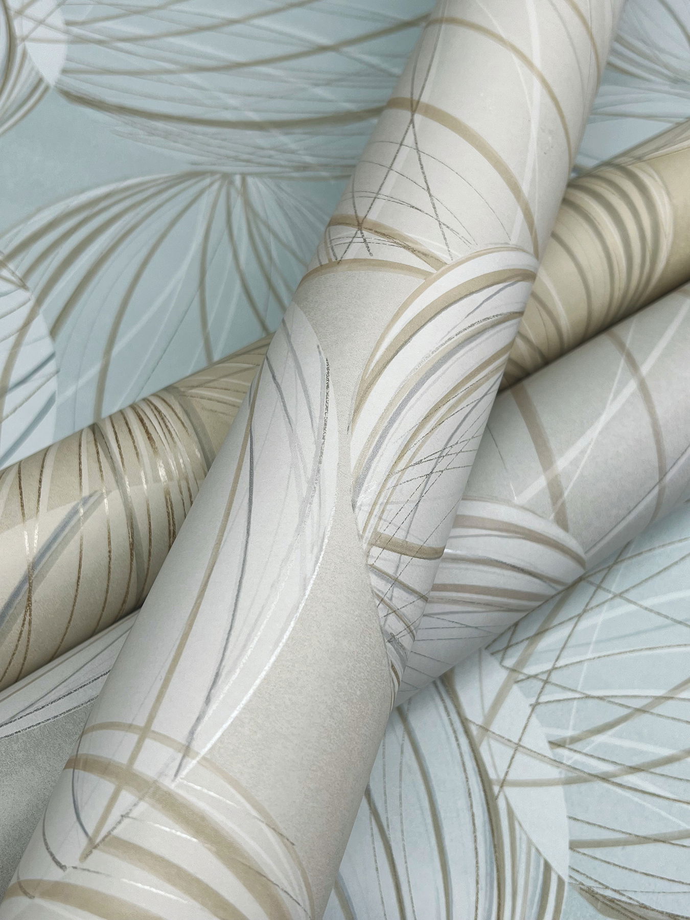 Floating Lanterns Taupe Wallpaper large image 