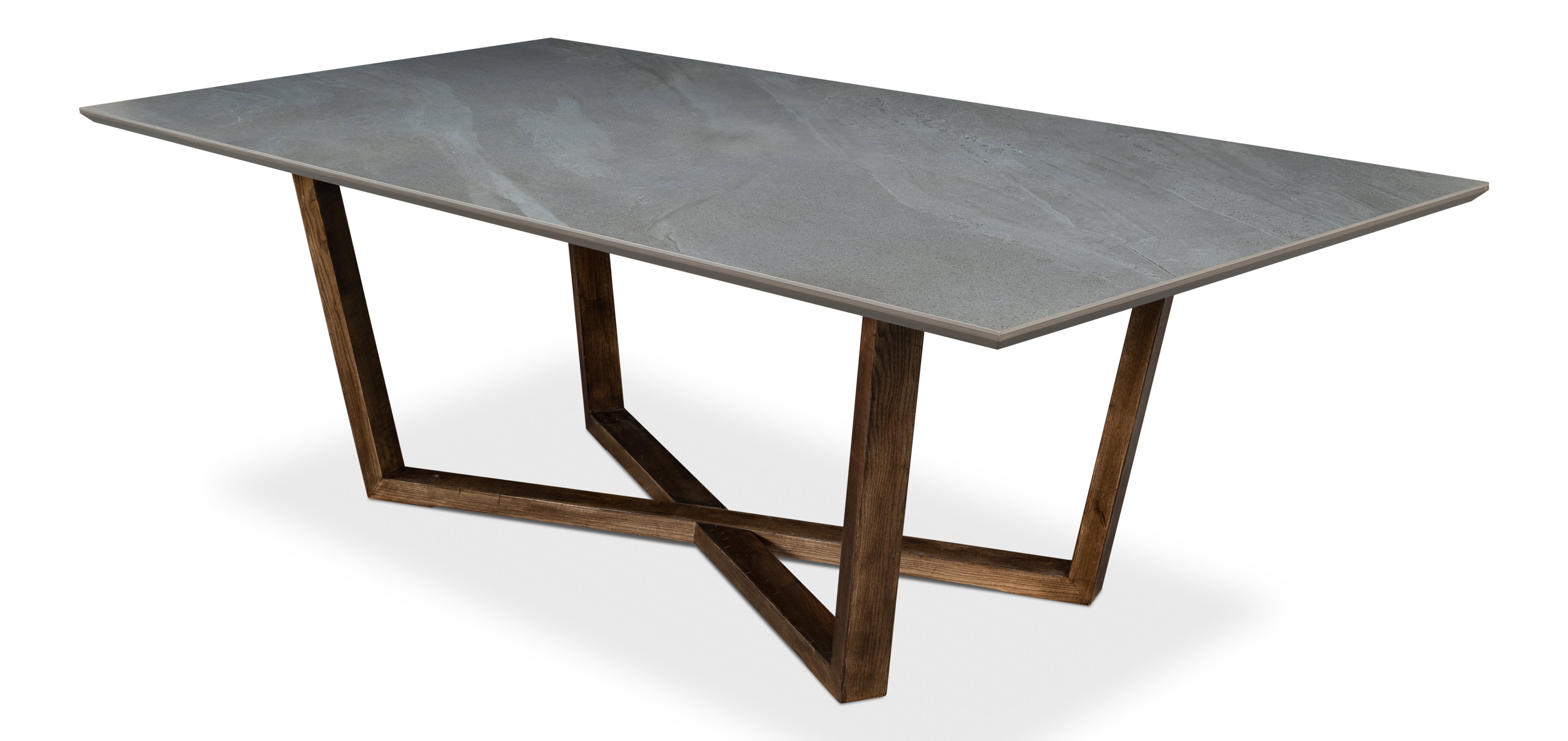 Double Pedestal Dining Table, by Sarreid, 95" length x 47" width x 30" height View 12