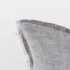 Thais 13x21 Gray Fabric Fringed Decorative Pillow Cover, by Mercana, 13" length x 21" width x 0.2" height thumbnail 10