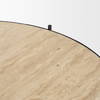 Wade Travertine Marble with Matte Black Metal Coffee Tables, by Mercana, 56" length x 32" width x 13.5" height thumbnail 8