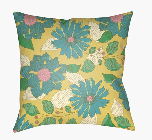Moody Floral Accent Pillow