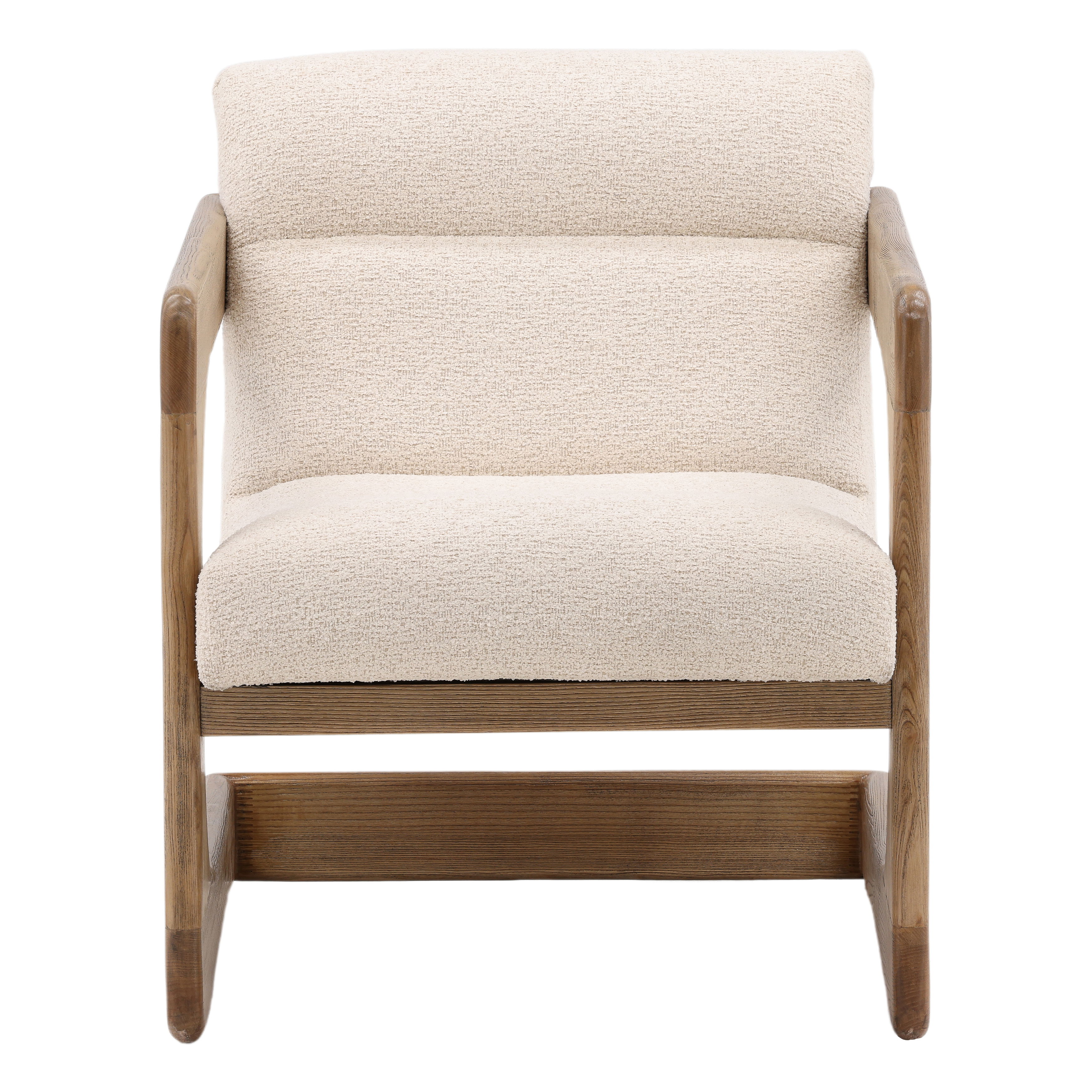 Bridges Occasional Chair Cream, Accent Chair by Dovetail, 24.25" width x 28.95" height x 31.8" depth View 2
