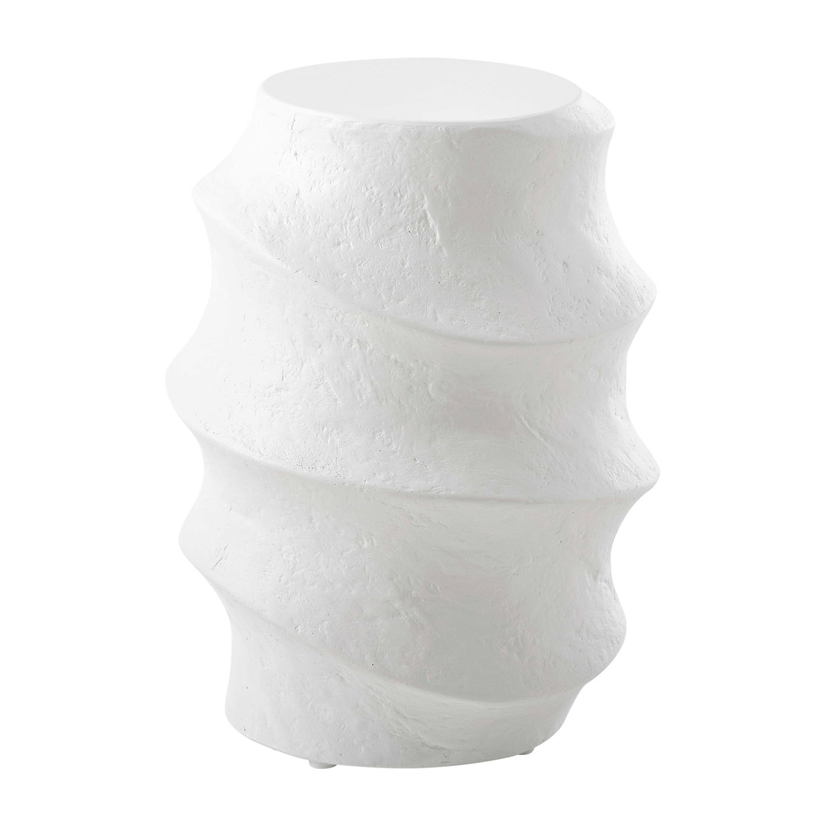 Winded Outdoor White Accent Table, Outdoor Table by Uttermost, 1'2.5" width x 1'8" height x 1'2.5" depth View 6