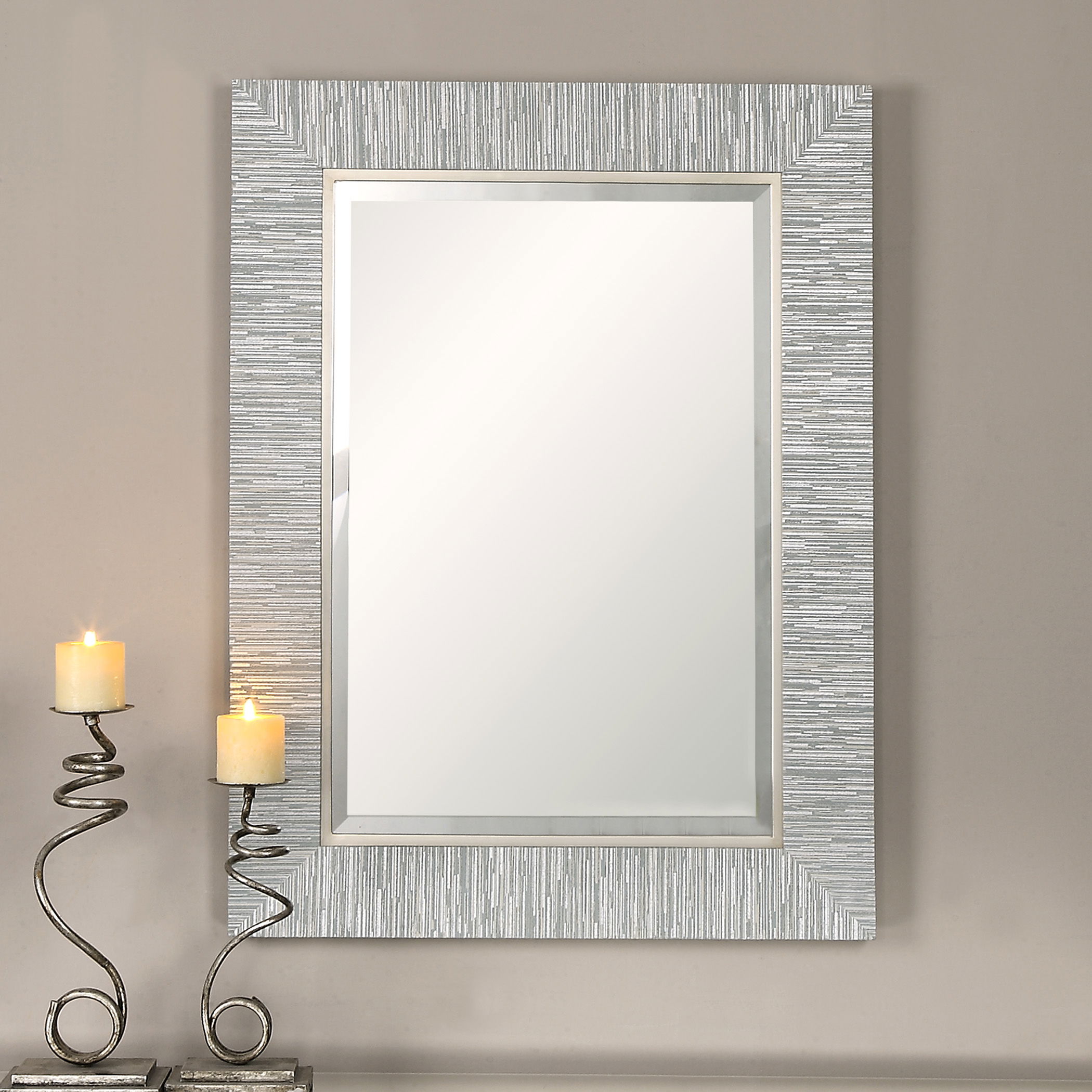 Belaya Gray Wood Mirror large image 