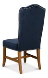 High Back Dining Chair, Blue Velvet, by Sarreid, 21" length x 26" width x 46" height thumbnail 11