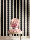 Scalloped Stripe Black Wallpaper thumbnail 2
