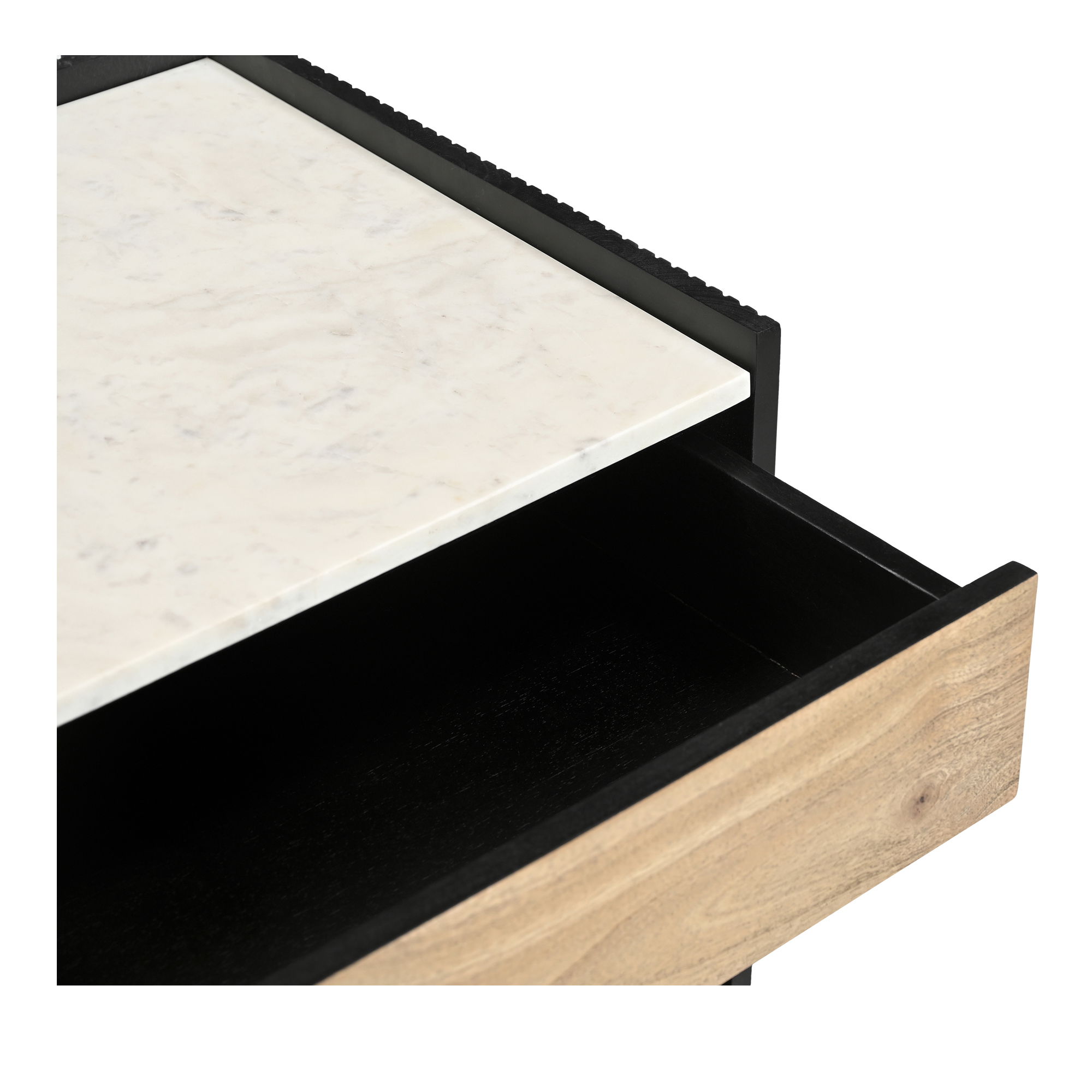 Carter Nightstand Black, by Moe's Home, 22" width x 20" height x 18" depth View 7