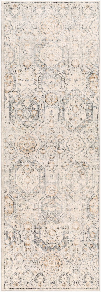 Indigo Machine Woven Rug, by Surya, 7'2.61" length x 2'5.92" width