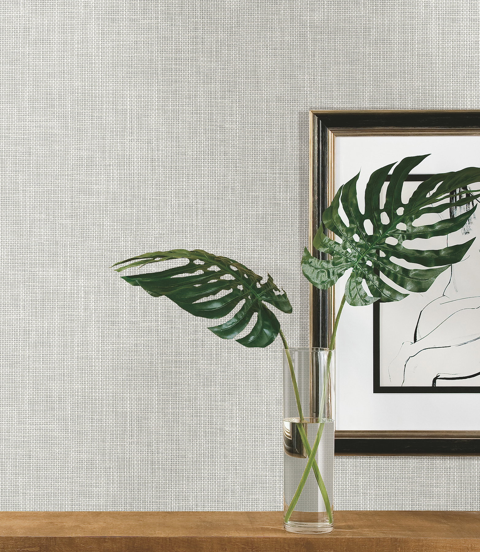 Reed Basket White Peel & Stick Wallpaper by York Wall | Decorilla