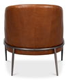 Simmons Leather Chair, Havana Brown, Seating by Sarreid, 32" length x 33" width x 34" height thumbnail 10