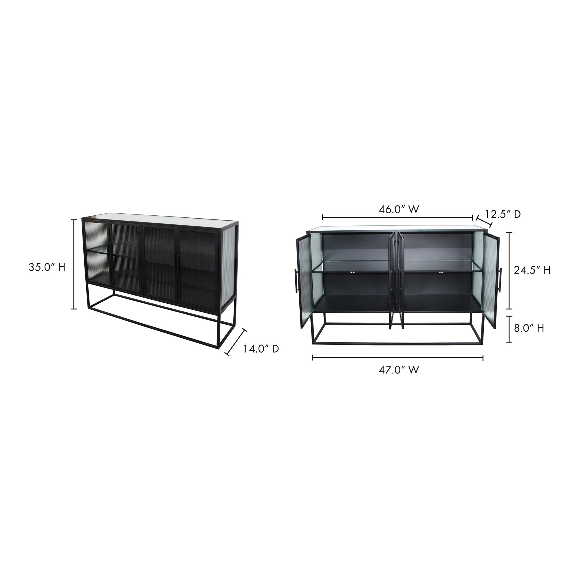 Tandy Cabinet Black large image 