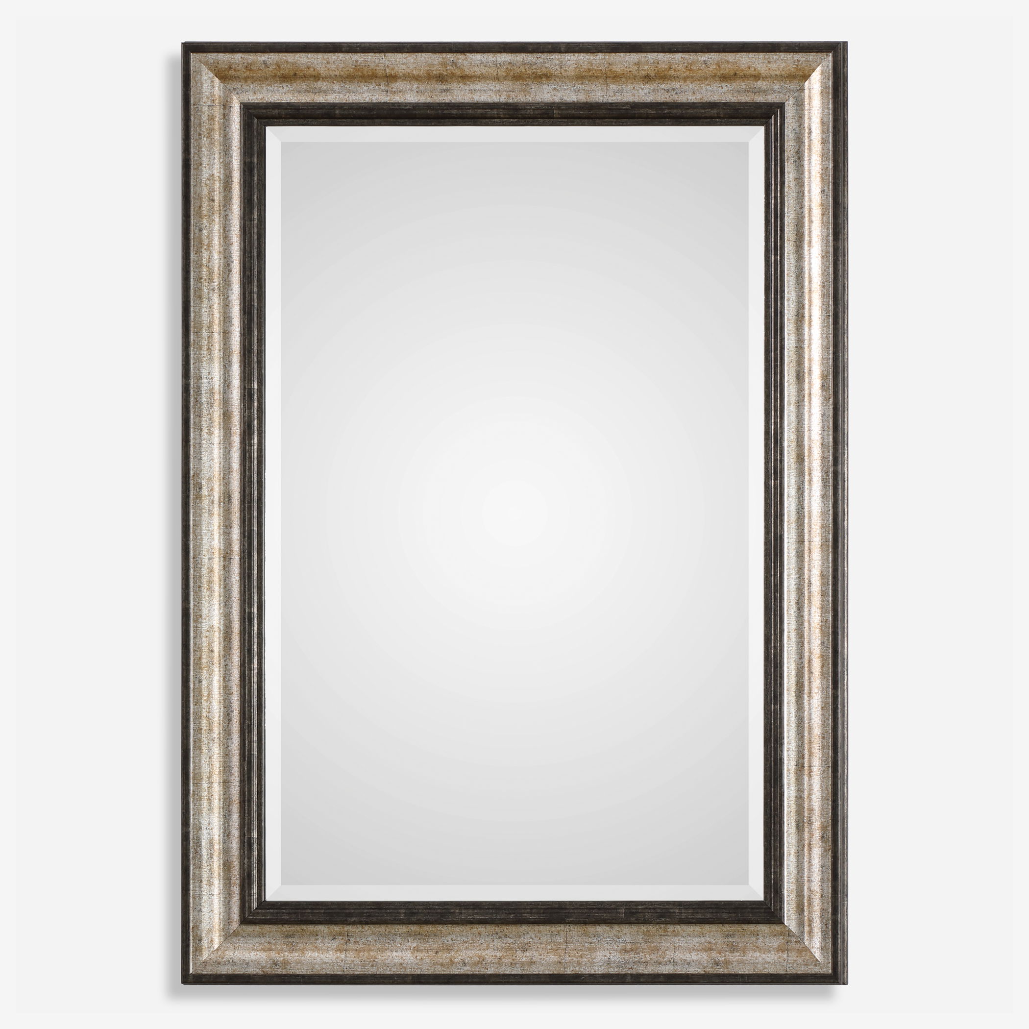Shefford Antiqued Silver Mirror, by Uttermost, 31" width x 43" height x 1.62" depth View 1