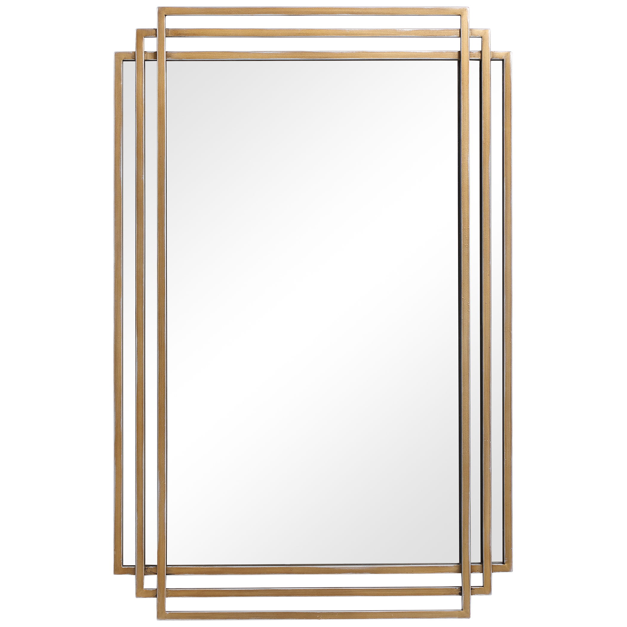 Amherst Brushed Gold Mirror large image 