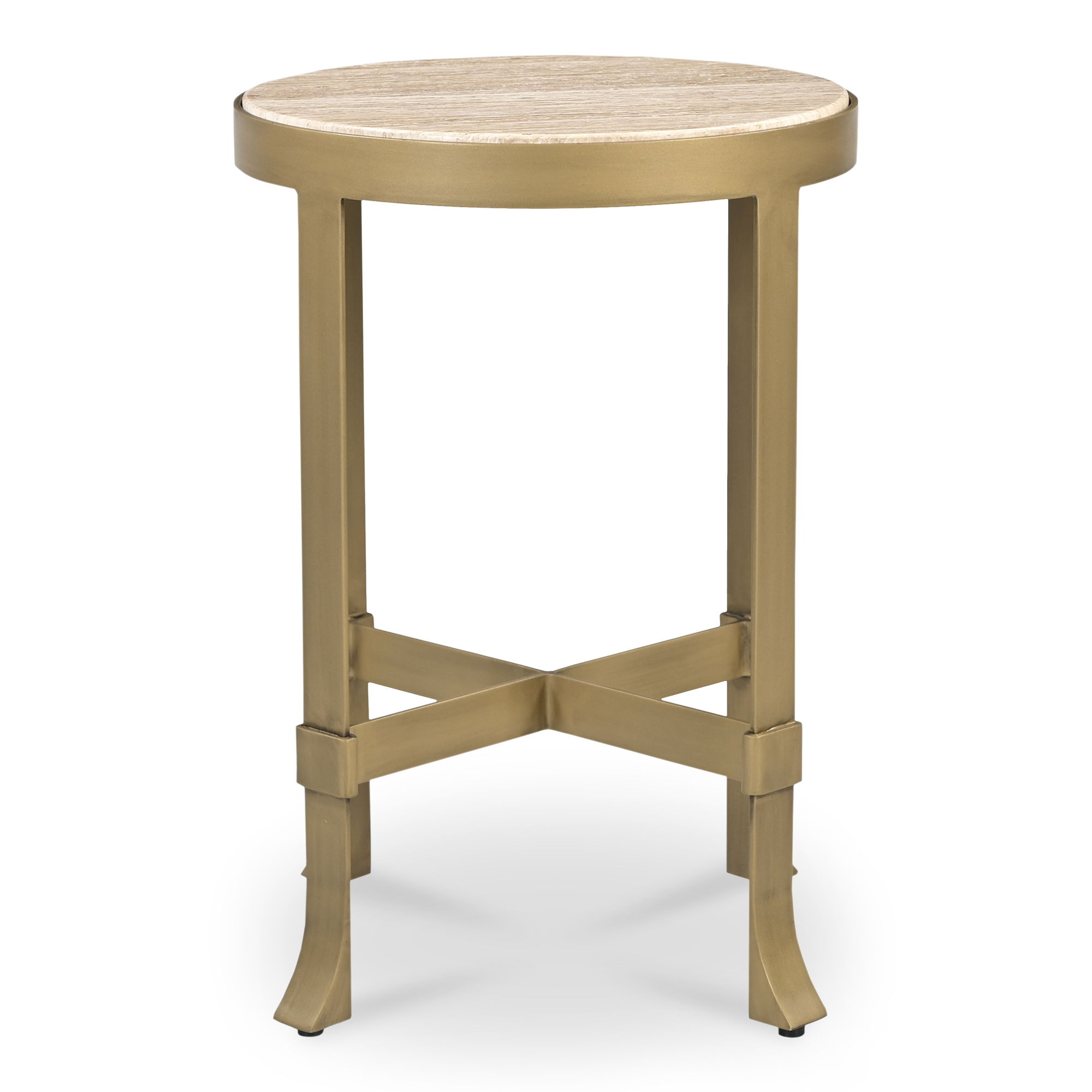 Holli Side Table Travertine, Side & End Table by Moe's Home, 16" width x 23" height x 16" depth View 3