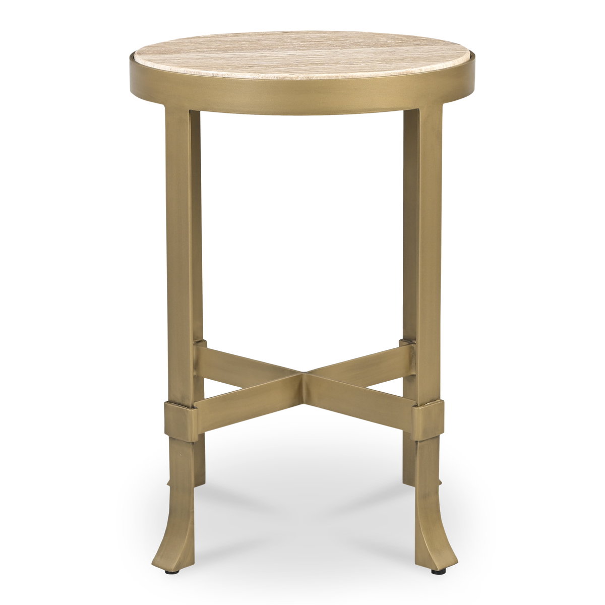 Holli Side Table Travertine, Side & End Table by Moe's Home, 16" width x 23" height x 16" depth View 3