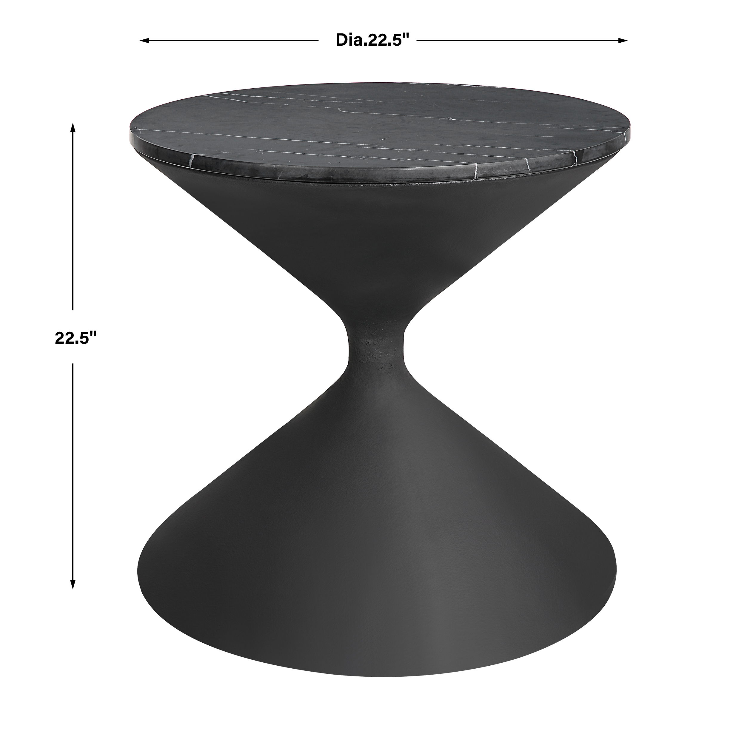 Time's Up Hourglass Shaped Side Table, Furniture by Uttermost, 22.5" width x 22.25" height x 22.5" depth View 3