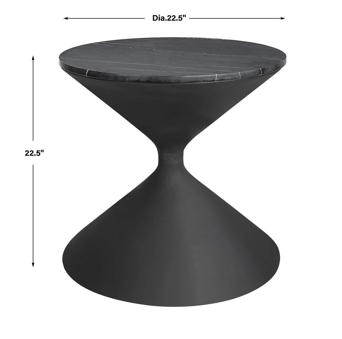 Time's Up Hourglass Shaped Side Table, Furniture by Uttermost, 22.5" width x 22.25" height x 22.5" depth View 3