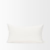 Jayden 14x26 Cream with Merlot Print Linen Lumbar Pillow Cover, Decorative Pillow by Mercana, 14" length x 26" width x 0.2" height thumbnail 5