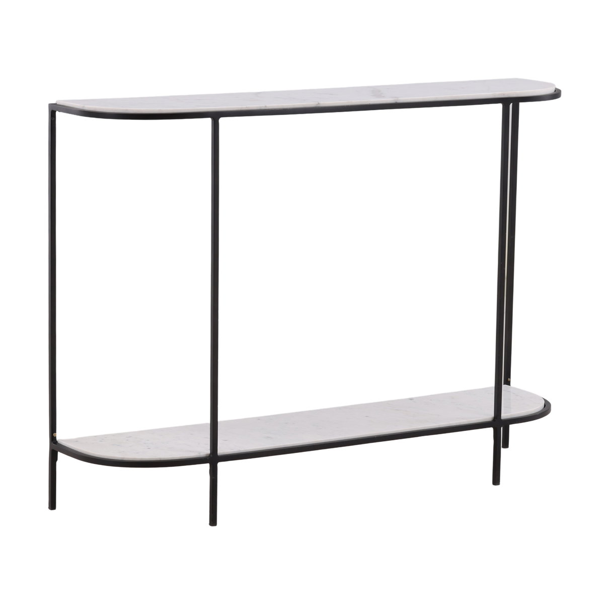 Brian Console Table White, by Dovetail, 43" width x 31.6" height x 11.5" depth View 1