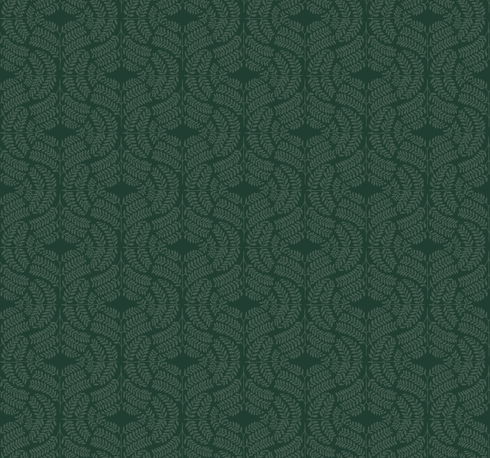 Fern Tile Dark Green Wallpaper