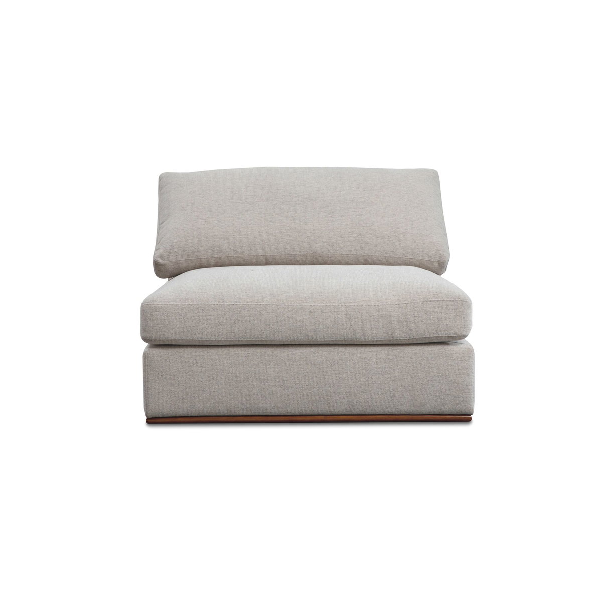 Rue Slipper Chair Flecked Grey, Accent Chair by Moe's Home, 41" width x 23.6" height x 41" depth View 1