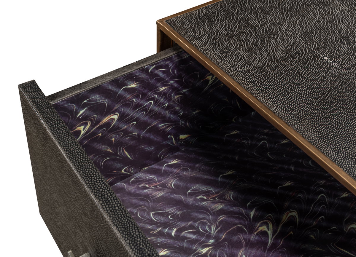 Grey Shagreen Dresser, by Sarreid, 1'8" length x 3'6" width x 2'10" height View 5