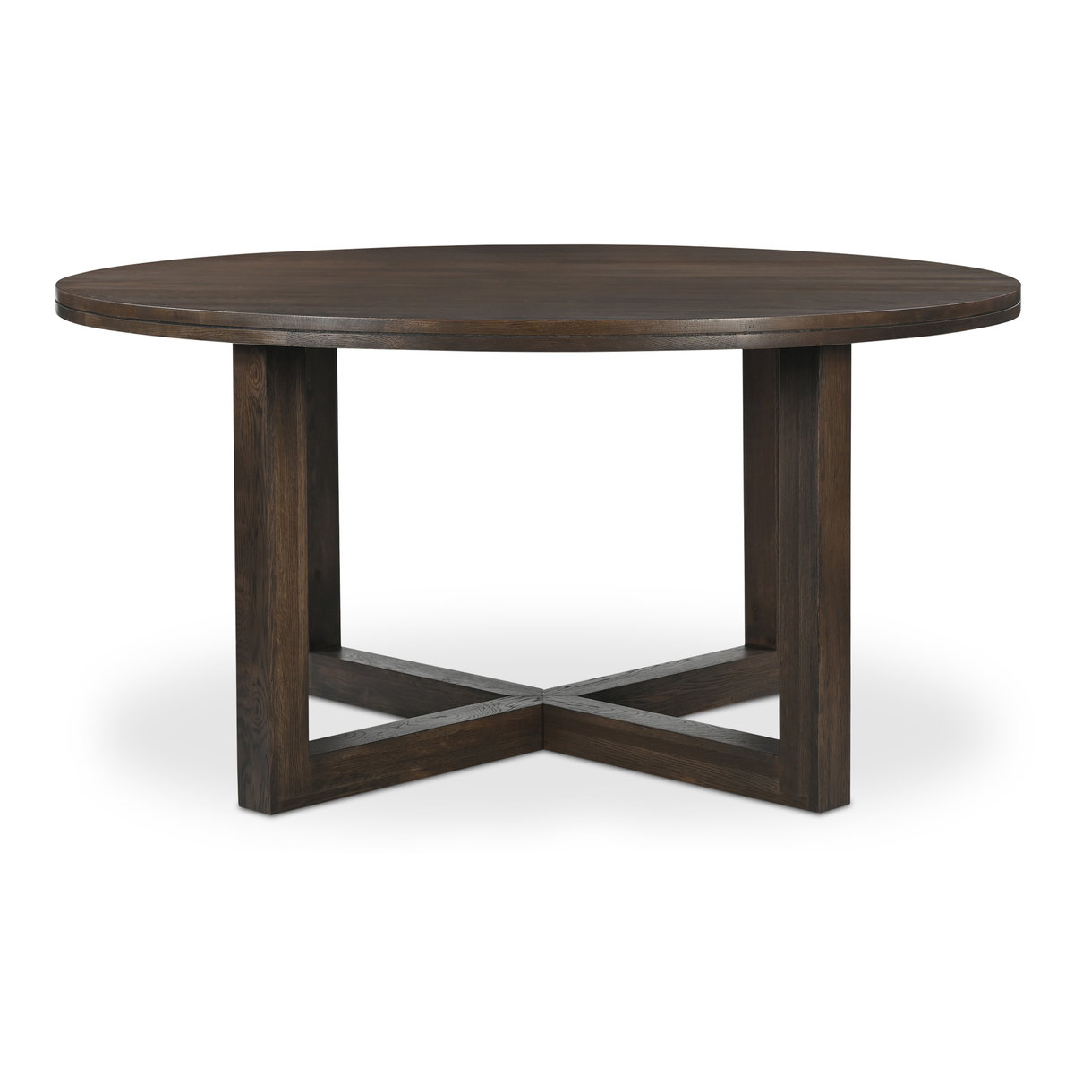 Joel Dining Table Dark Brown, by Moe's Home, 60" width x 30" height x 60" depth View 1