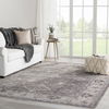 Rivas Hand-Knotted Medallion Gray Area Rug thumbnail 4