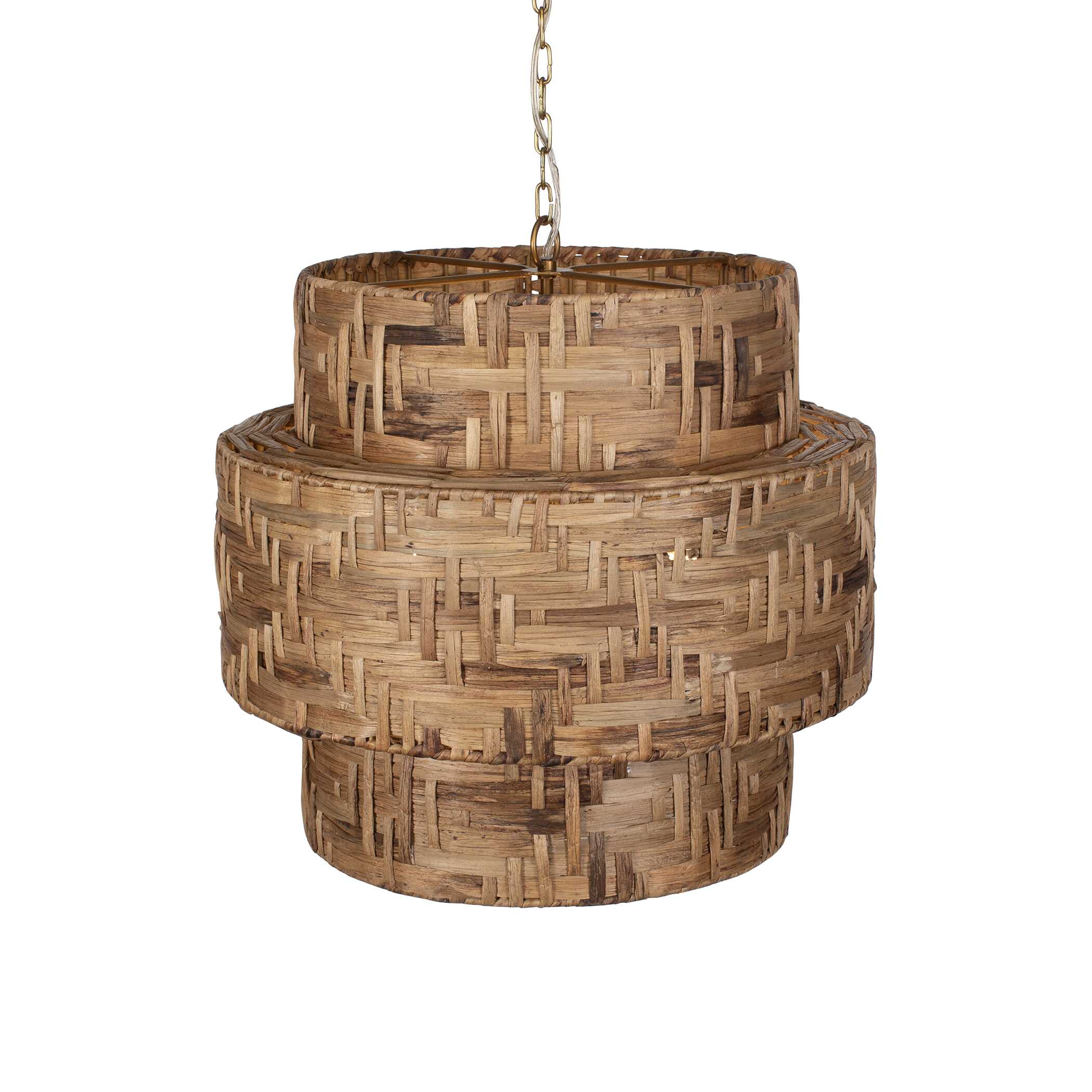 Water Hyacinth 4 Light Woven Pendant large image 