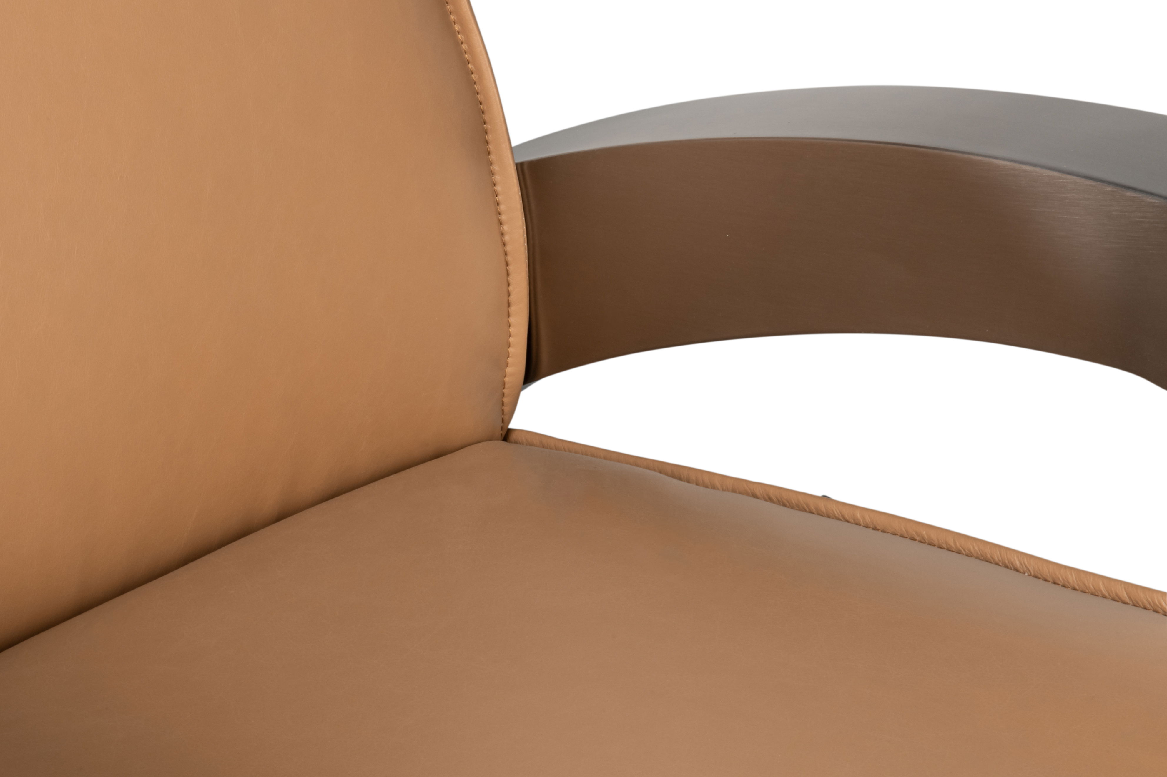 Carlisle Armchair, Caramel Brown Leather large image 