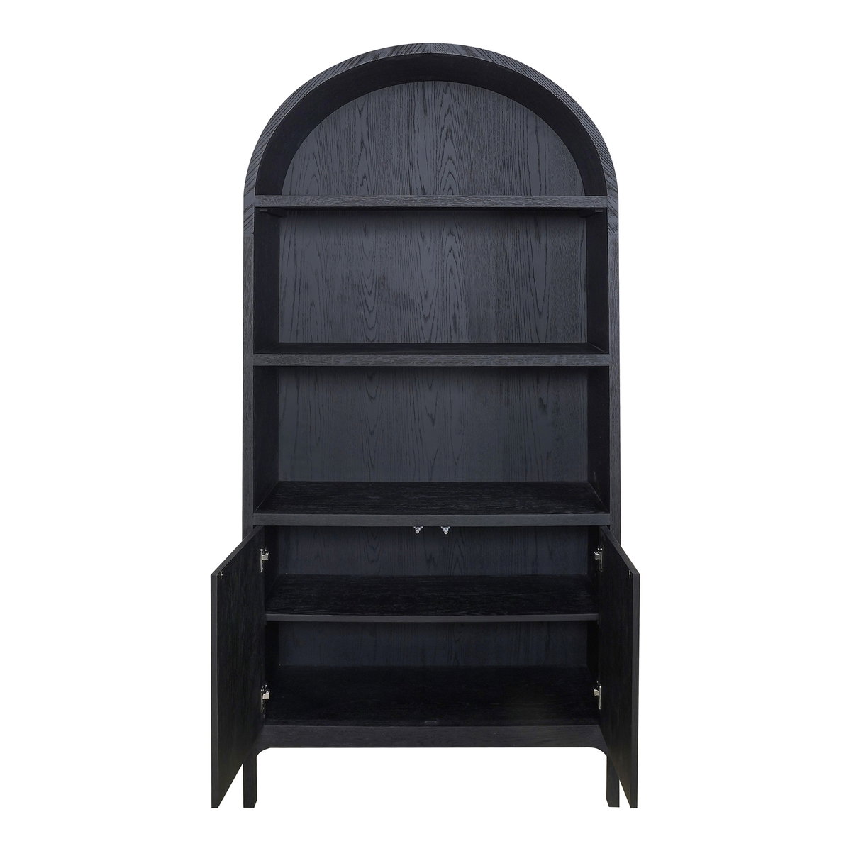 Wilde Display Cabinet Black Oak, Cabinets & Sideboard by Moe's Home, 37.5" width x 79" height x 16.5" depth View 3