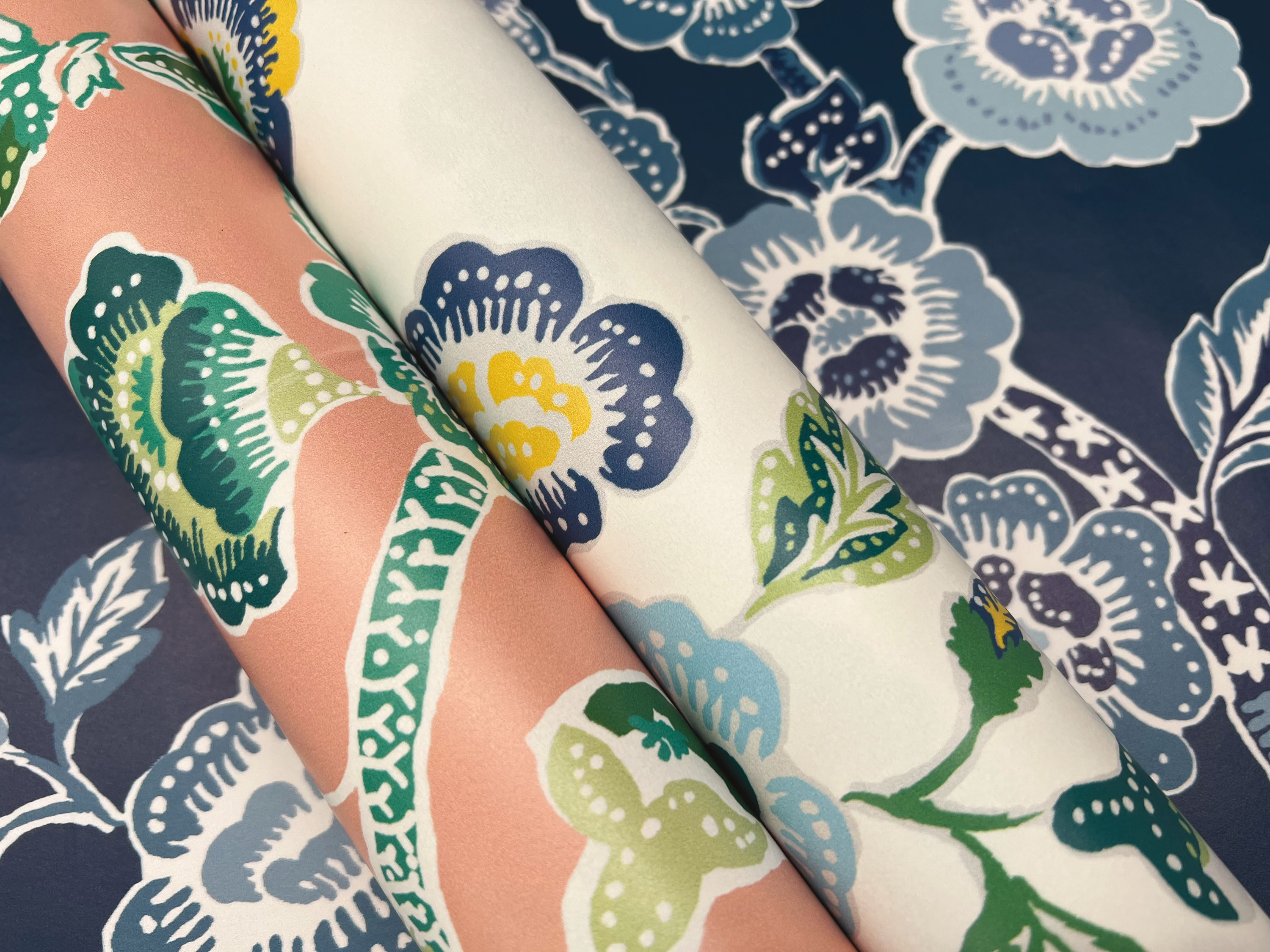 Temple Garden Bardados Green Peel & Stick Wallpaper large image 